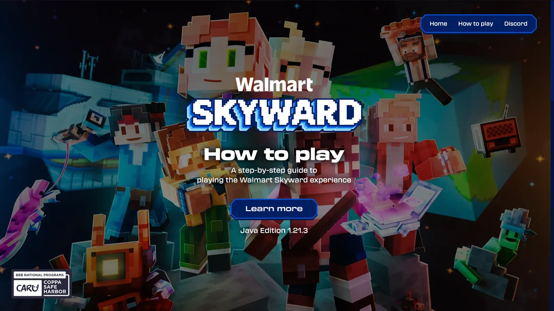 The Walmart Skyward homepage
